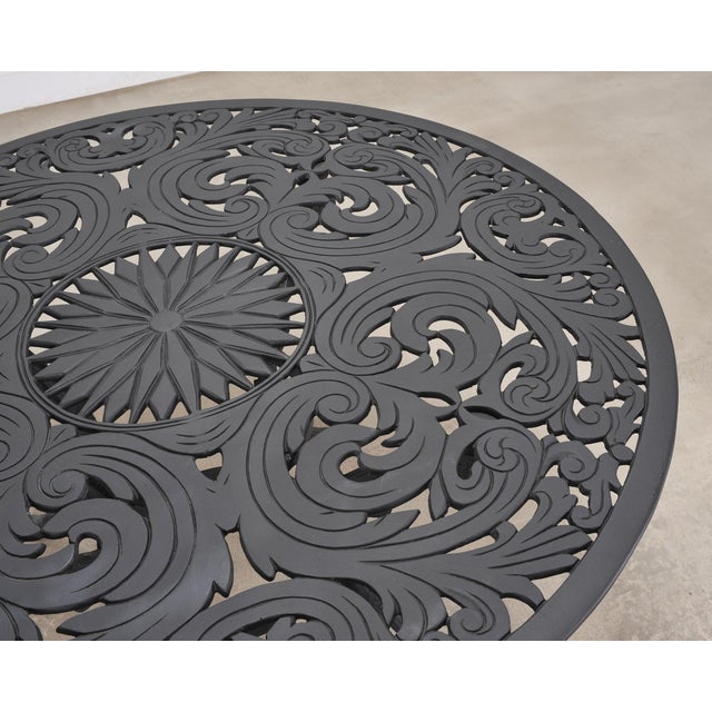 Kenneth Lynch Style Star and Dolphin Garden Table and Six Chairs For Sale In Sacramento - Image 6 of 18