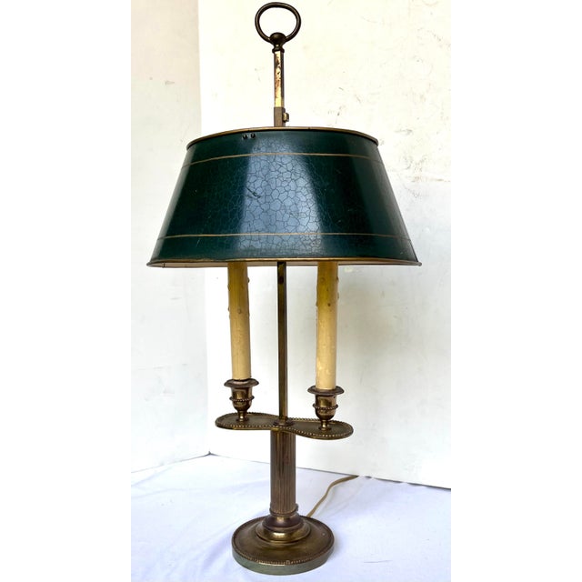Originally created in the 18th century for the French card game "bouillotte," these lamps became popular desk or buffet...