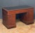 English Pedestal Desk of Mahogany With Embossed Leather Top For Sale - Image 11 of 13