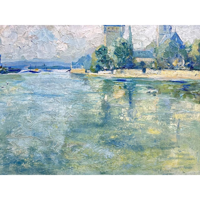 Impressionistic View of Eltville am Rhein by Rheingau Artist Willy Holtmann, 1930 For Sale - Image 7 of 12