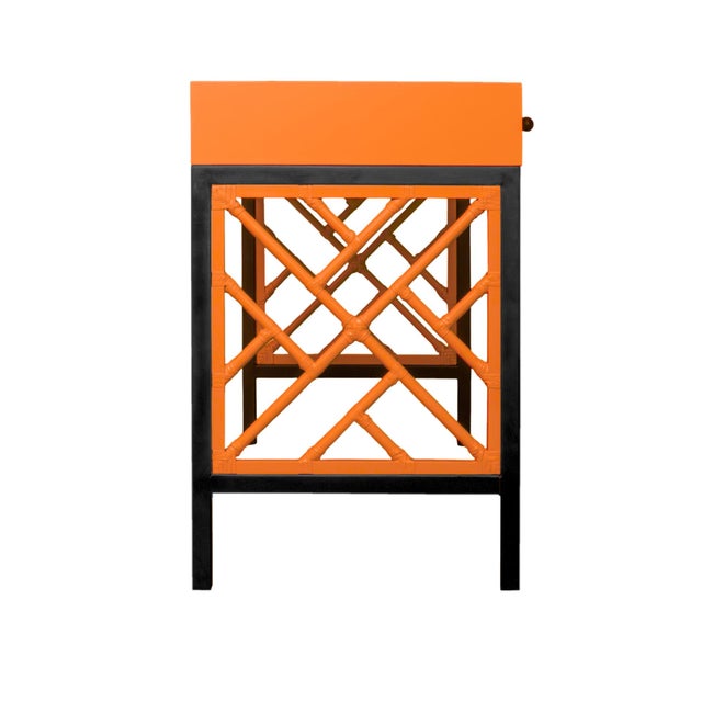 Not Yet Made - Made To Order Chippendale Writing Desk - Orange For Sale - Image 5 of 9