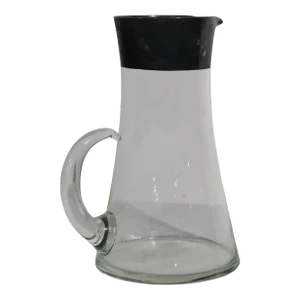 64 Oz. Mid Century Silver Band Water Pitcher by Dorothy Thorpe