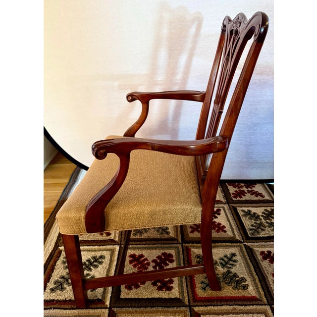 Set of 6 Federal Reserve Mahogany Dining Arm Chairs For Sale - Image 4 of 7