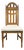 Bassett Furniture Centuria Collection Solid Pecan Mediterranean Style Dining Side Chair 429-42-481 For Sale