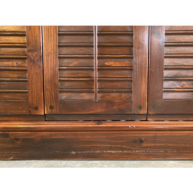 Vintage Ethan Allen Old Tavern Pine Media Cabinet For Sale - Image 9 of 12