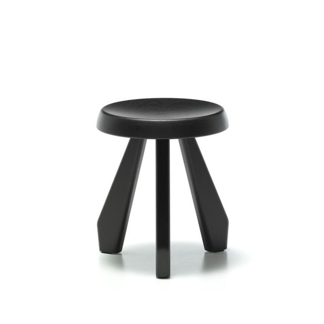 Black Meribel Wood Stool by Charlotte Perriand for Cassina For Sale - Image 8 of 15