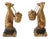 Vintage Mid 20th Century Borzoi Gold Hounds Figurines - a Pair For Sale