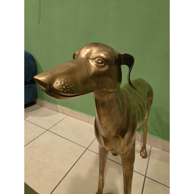 Brass Greyhound Sculpture, 1920s For Sale - Image 9 of 18