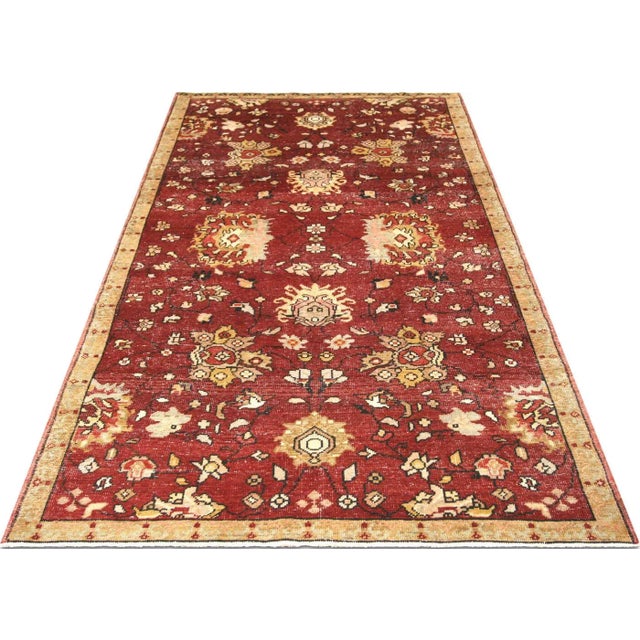 1960s Turkish Oushak Rug For Sale In Los Angeles - Image 6 of 7