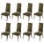 Set of Eight Mastercraft Attributed Amboyna Burl and Paisley Velvet Dining Chairs For Sale