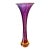 Late 20th Century Post Modern Signed Hand Blown Purple Art Glass Vase For Sale