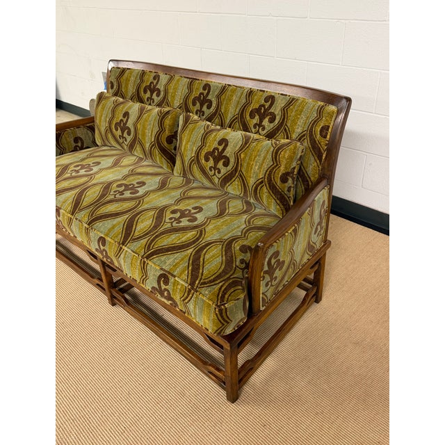 Bernhardt Hibriten Loveseat, Lee Jofa Printed Velvet For Sale In Cleveland - Image 6 of 8