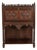 Antique English Victorian or Gothic Revival Carved Walnut Drop Front Secretary Desk | Circa 1880s For Sale