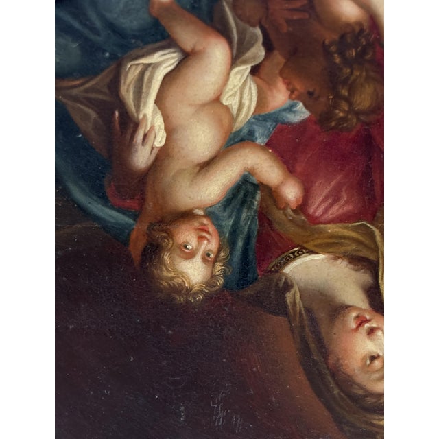 Virgin and Child with Saint John the Baptist, 1750, Oil Painting For Sale - Image 5 of 10