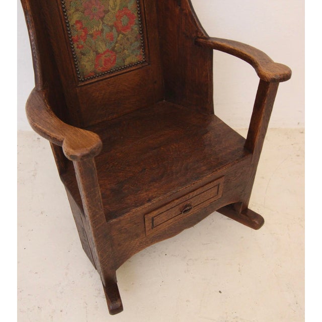 Rustic Antique English Lambing Chair, 1890s For Sale - Image 3 of 18