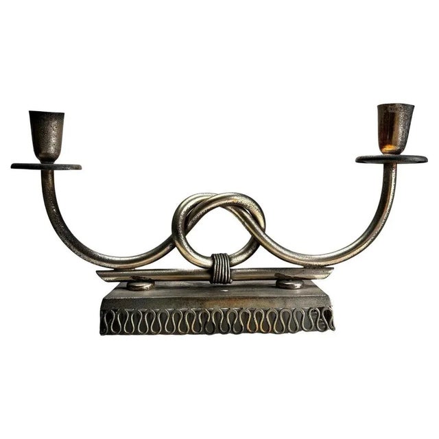 Metal Mid-Century Metal Candleholder by Gio Ponti, Italy, 1950s For Sale - Image 7 of 7