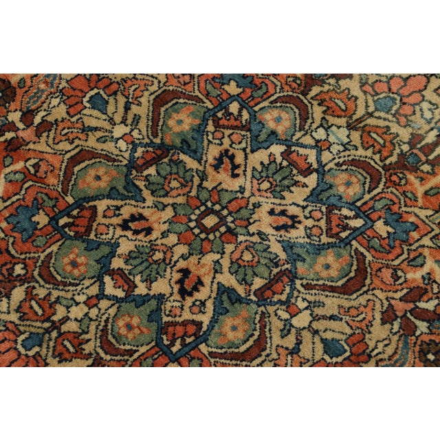 Rug & Kilim Antique Persian Sarouk Rug in Golden-Brown With Floral Patterns - Rug & Kilim For Sale - Image 4 of 8