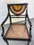Black Vintage Regency Style Ebonized Armchair With Cane Seat For Sale - Image 8 of 11