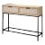 Lifestyle by JY Reed Rattan Console Table For Sale