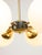 Vintage Italian Six-Arm Sputnik Chandelier with Opaline Shades For Sale - Image 4 of 18