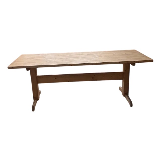 Pine Dining Table, Perriand Mountain, France, 1960s For Sale