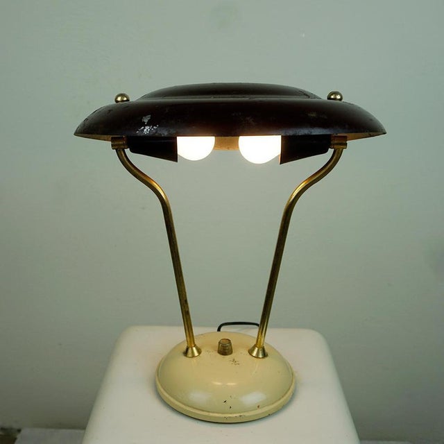 Mid-Century Italian Adjustable Brass Table Lamp, 1950s For Sale - Image 11 of 12