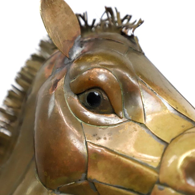 Circa 1960. We offer this Copper and Brass Horse Figure attributed to Sergio Bustamante.