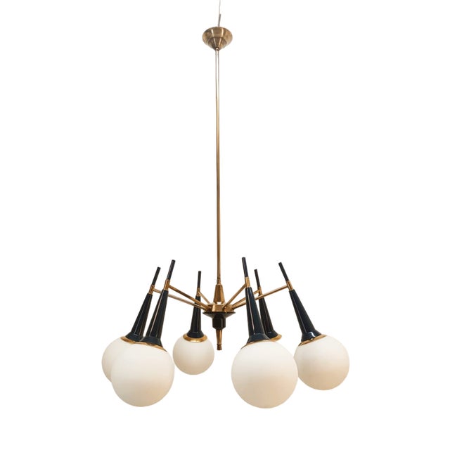 Sputnik Chandelier with Globes For Sale