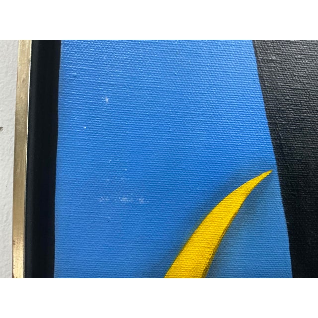 Vintage Abstract Oil on Painting, Signet. For Sale - Image 9 of 12
