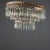 Empire Italian Chandelier in Glass and Gilt Iron For Sale - Image 3 of 9
