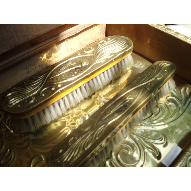 Mirror Cabinet in Embossed Brass, 1950s For Sale - Image 17 of 18