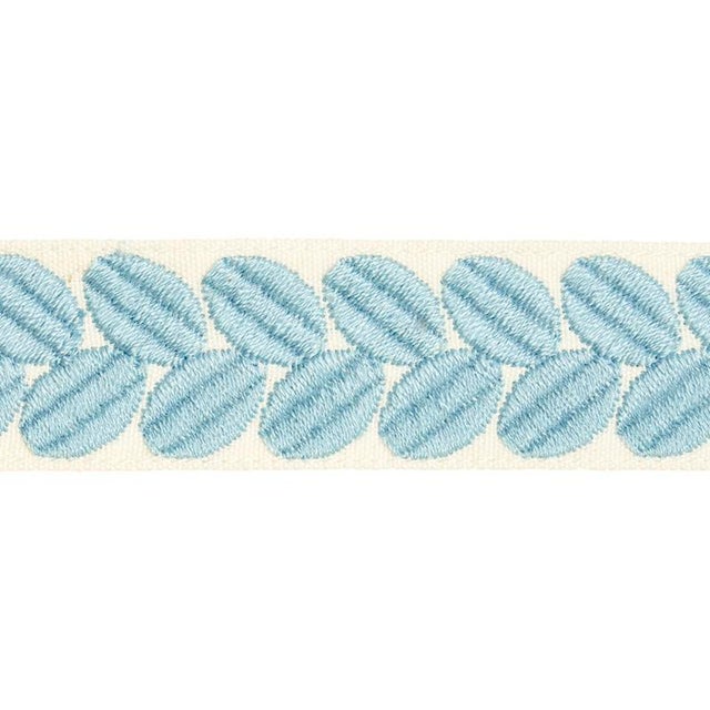 Contemporary Sample - Schumacher Berkeley Tape Narrow in Sky For Sale - Image 3 of 3