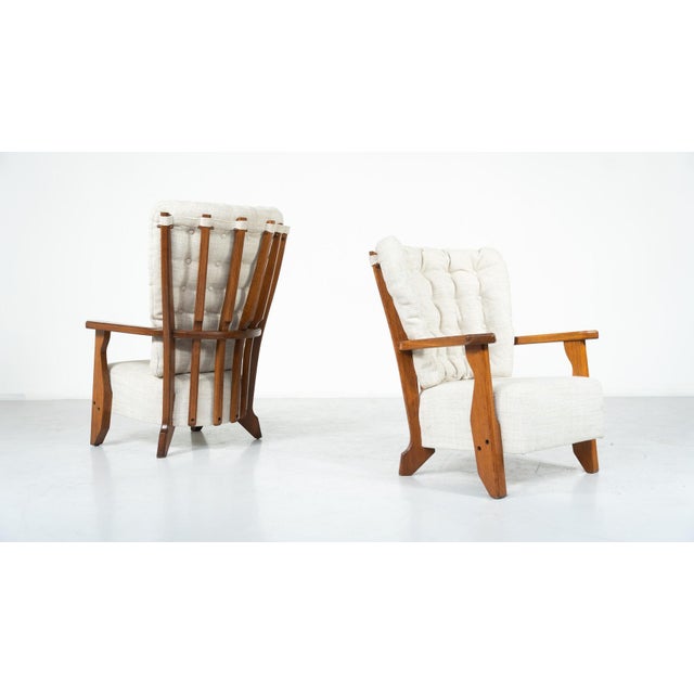 1950s Vintage Madame Lounge Chairs by Guillerme and Chambron for Votre Maison, 1950, Set of 2 For Sale - Image 5 of 18