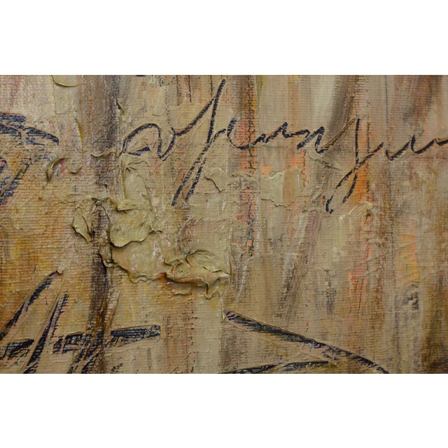 2000 - 2009 Massimo d'Orta, Papiro (Papyrus), Mixed Media Painting on Canvas, 2006 For Sale - Image 5 of 11