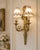 Bronze 1860 French Artisan Louis XVI Gold Bronze Silk Sconces-Pair For Sale - Image 8 of 17