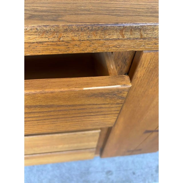 Mid Century Modern BowTie Sideboard Credenza or Dresser by Russell Wright for Conant Ball With Matching Mirror For Sale - Image 9 of 12