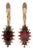14KY Garnet(6.08) Marquise Leverback Earrings, 2 pieces For Sale