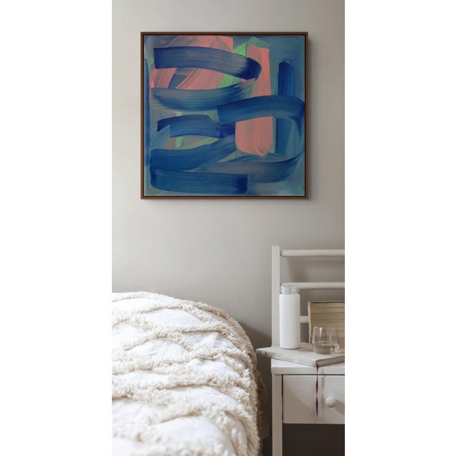 Abstract Contemporary Abstract Oil on Canvas "Deep End" by Anne Russinof For Sale - Image 3 of 4