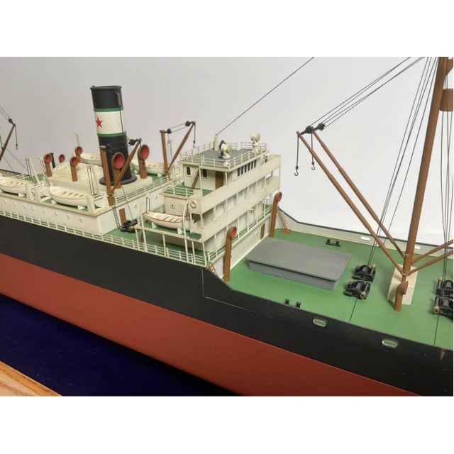 1930s 1930s Vintage Large Ship Model of the C3 Freighter Sea Star For Sale - Image 5 of 12