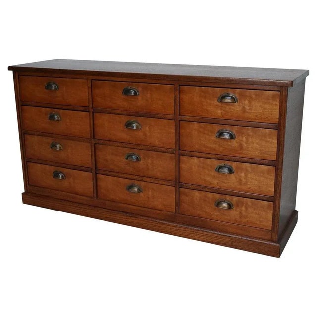 Vintage Dutch Cherry Apothecary Cabinet, 1930s For Sale - Image 14 of 14