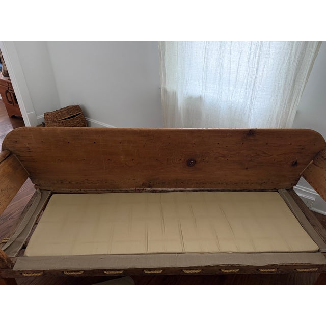 Wood Rare Antique 19th-Century New England Rope Sofa For Sale - Image 7 of 10