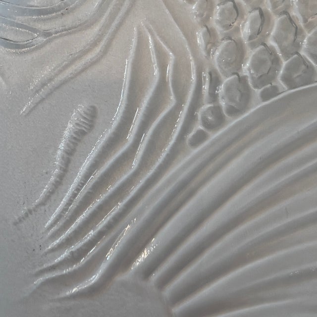 Glass Vintage 1970s Arcoroc Clear Glass “Poisson” Textured Fish Platter Made in France For Sale - Image 7 of 14