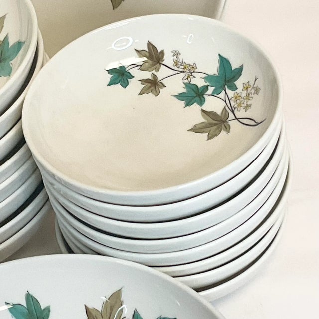 1960s 1960s Mid-Century Boho Chic Arts & Crafts Syracuse Woodbine China Service for 8+ - Set of 53. For Sale - Image 5 of 12