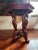 Antique 1920’s Figural Carved Storks With Rams Heads Octagonal Lamp Table For Sale - Image 4 of 12