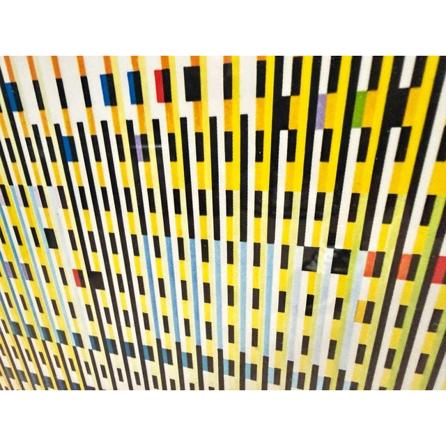 1970s Yaacov Agam Optical Art Typograph Serigraph Limited 53/200 For Sale - Image 5 of 8