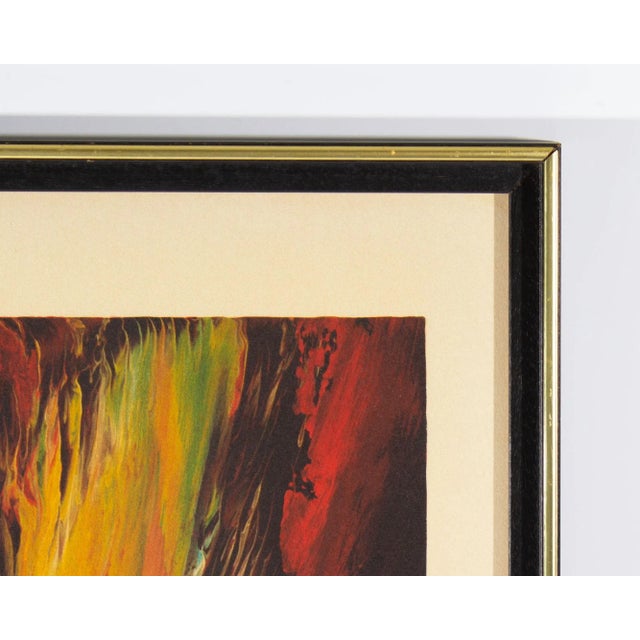 Mid-Century Modern 1974 “Flight to the Sun” Abstract Lithograph by Leonardo Nierman For Sale - Image 3 of 8