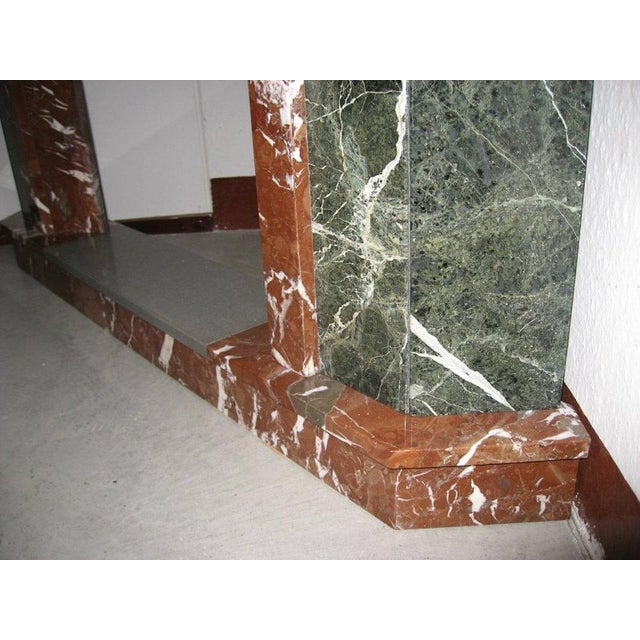 Antique Marble Corner Fireplace, 1920s-1930s For Sale - Image 3 of 16