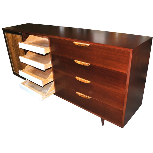 Wood Vintage Rosewood Mahogany Harvey Probber Credenza For Sale - Image 7 of 13