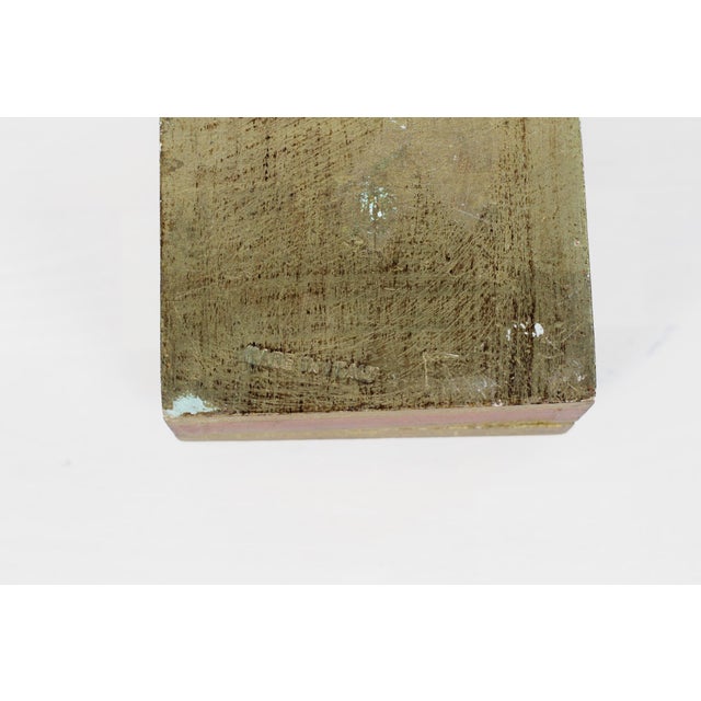 1960's Italian Florentine Gilt Wood Trinket Box With Marble Lid Inset For Sale - Image 10 of 11
