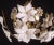 Gorgeous white flowers Murano ceiling light with white murano flower and white crystal flower. The ceiling light mounts 3...